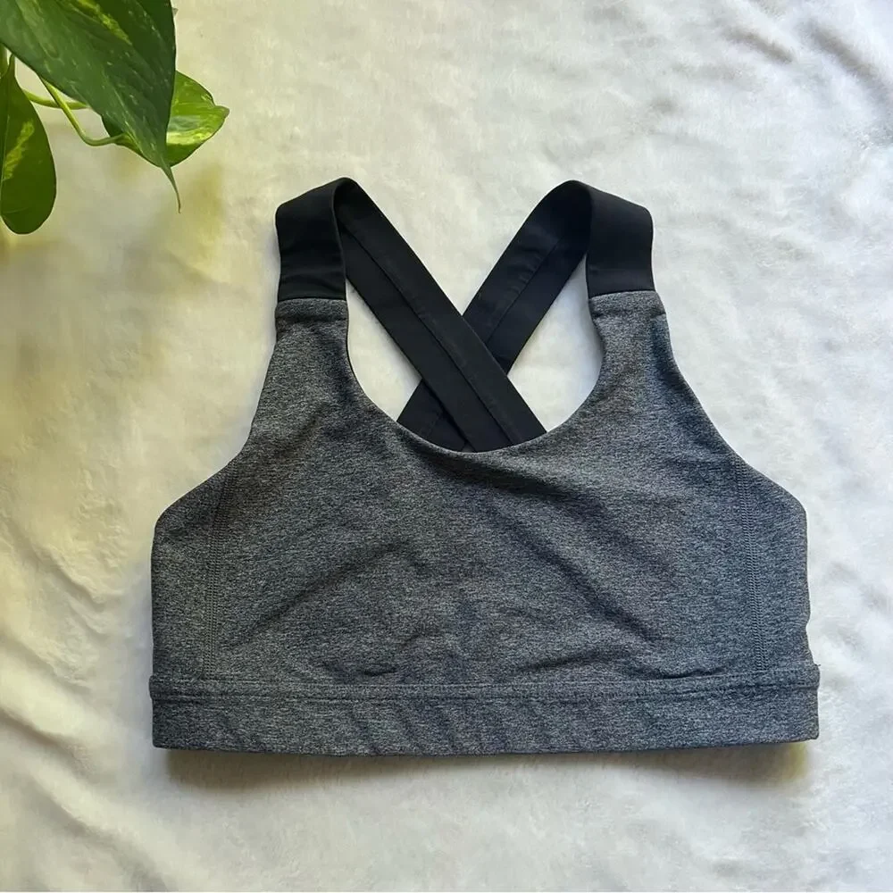 Lululemon All Sport Bra III in Heathered Black / Black